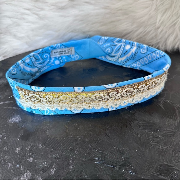 Boho OOAK Fabric Choker Shabby Chic Necklace Scarf Collar Handmade Fiber Art NEW - Picture 3 of 11